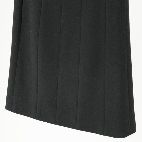 Chanel Black Wool-Blend Panelled A-Line Knee-Length Skirt - Picture 6 of 11